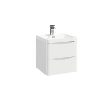 (High Gloss White) Aquariss - Wall Mounted Vanity Unit With Basin