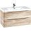 (Oak) Aquariss -  Wall Mounted Vanity Unit With Basin 1