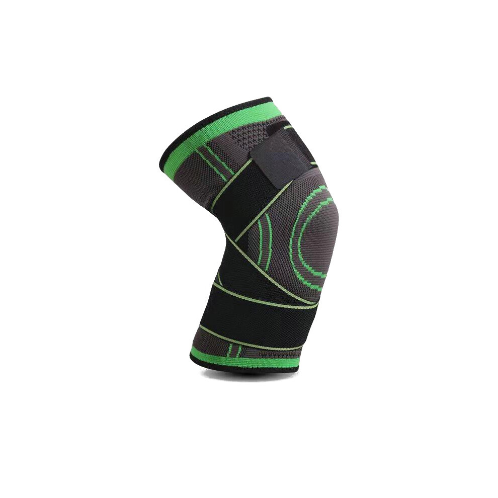 (Green-Item, L) Elastic 3D Pressurised Knee Brace Compression Support Knee Sleeve-image-OPC-P87P5V6-NEW