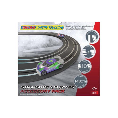 Scalextric Micro Scalextric Straights & Curves Track Extension Pack
