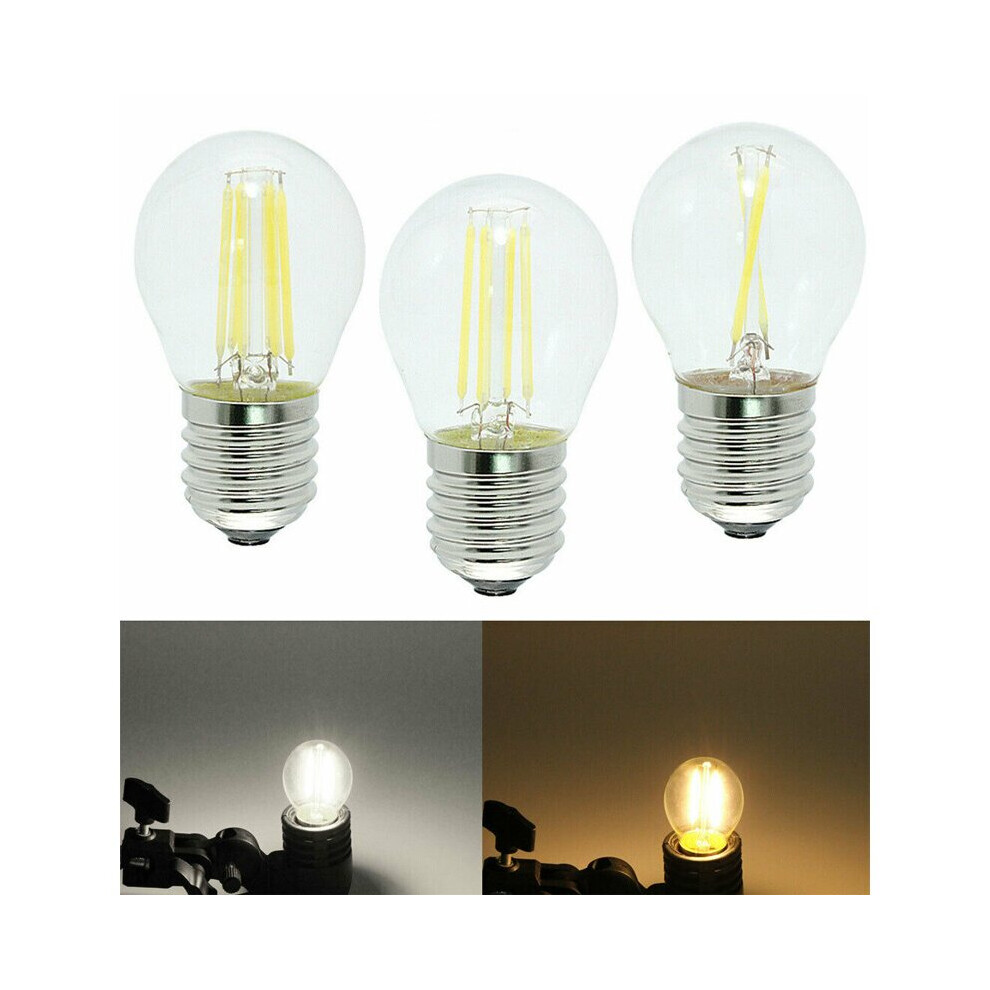 (2W-Warm White) Vintage G45 LED Filament Bulb Globe Bulb E27 2W 4W 6W Energy Saving Light