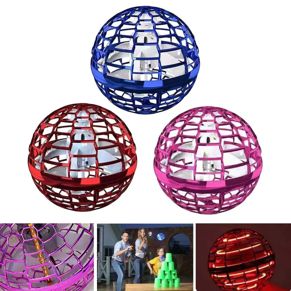 (Pink) Flynova Pro Flying Ball Boomerang Spinner Flyorb Fly Orb Magic Ball Drone Toys