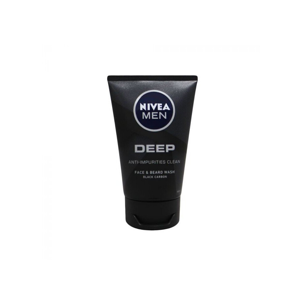 Nivea Men Deep Face and Beard Facial Wash -  Gentle Cleansing 100 mL