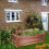 Wood Planter Box Outdoor Garden Rectangular Planter Flowers Box 2