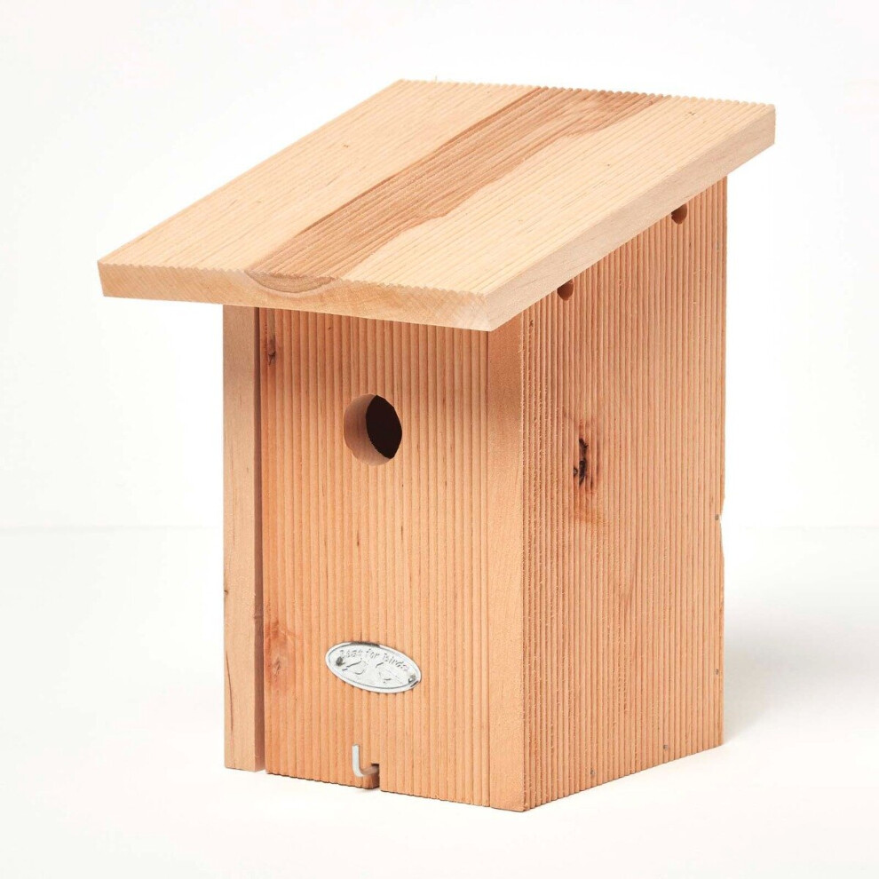 Homescapes ( Tit) Real Wood Bird Box House Blue