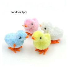 (Random 1pcs) Wind Up Plush Chicken Hopping Funny Chicken Kids Educational Toy Kids Gift