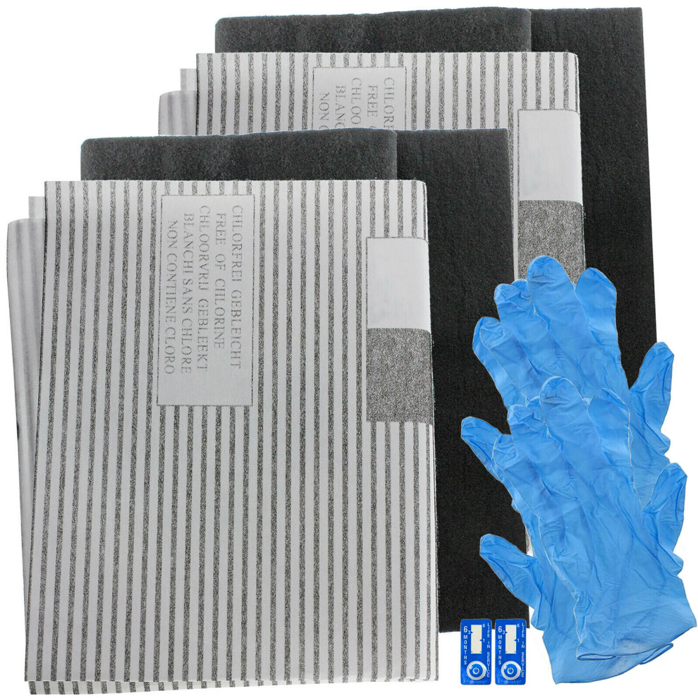 UNIVERSAL Cooker Hood Grease Filters for Vent Extractor Fans Cut to Size 2 Packs of 2 Filters