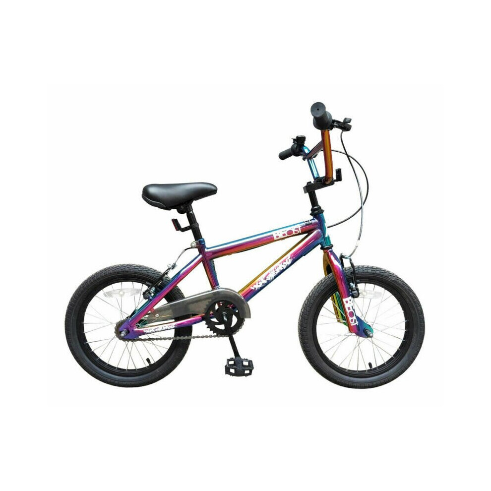 XN Beast 16" Freestyle BMX Kids Boys Stunt Bicycle Neo Chrome Jet Fuel-image-OPC-P8S9H86-NEW