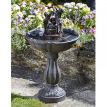 Smart Solar Powered Tipping Pail Garden Water Feature Bronze 1150110