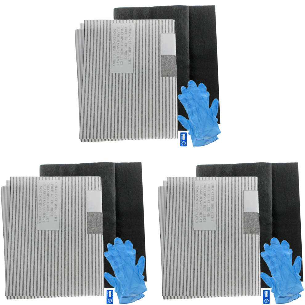 UNIVERSAL Cooker Hood Grease Filters for Vent Extractor Fans Cut to Size 3 Packs of 2 Filters