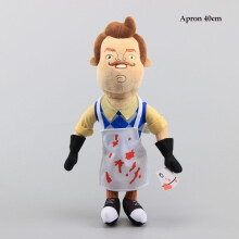 (Apron 40cm) 5 Hello Neighbor Flashlight Butcher Neighbor Plush Figure Toy Stuffed Doll