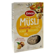Emco Crunchy Musli With Honey and Nuts Breakfast Cereal 375 g Promo