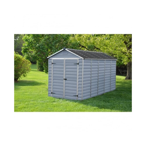 (6x12) Palram-Canopia Skylight Garden Shed - Grey | Polycarbonate Garden Shed