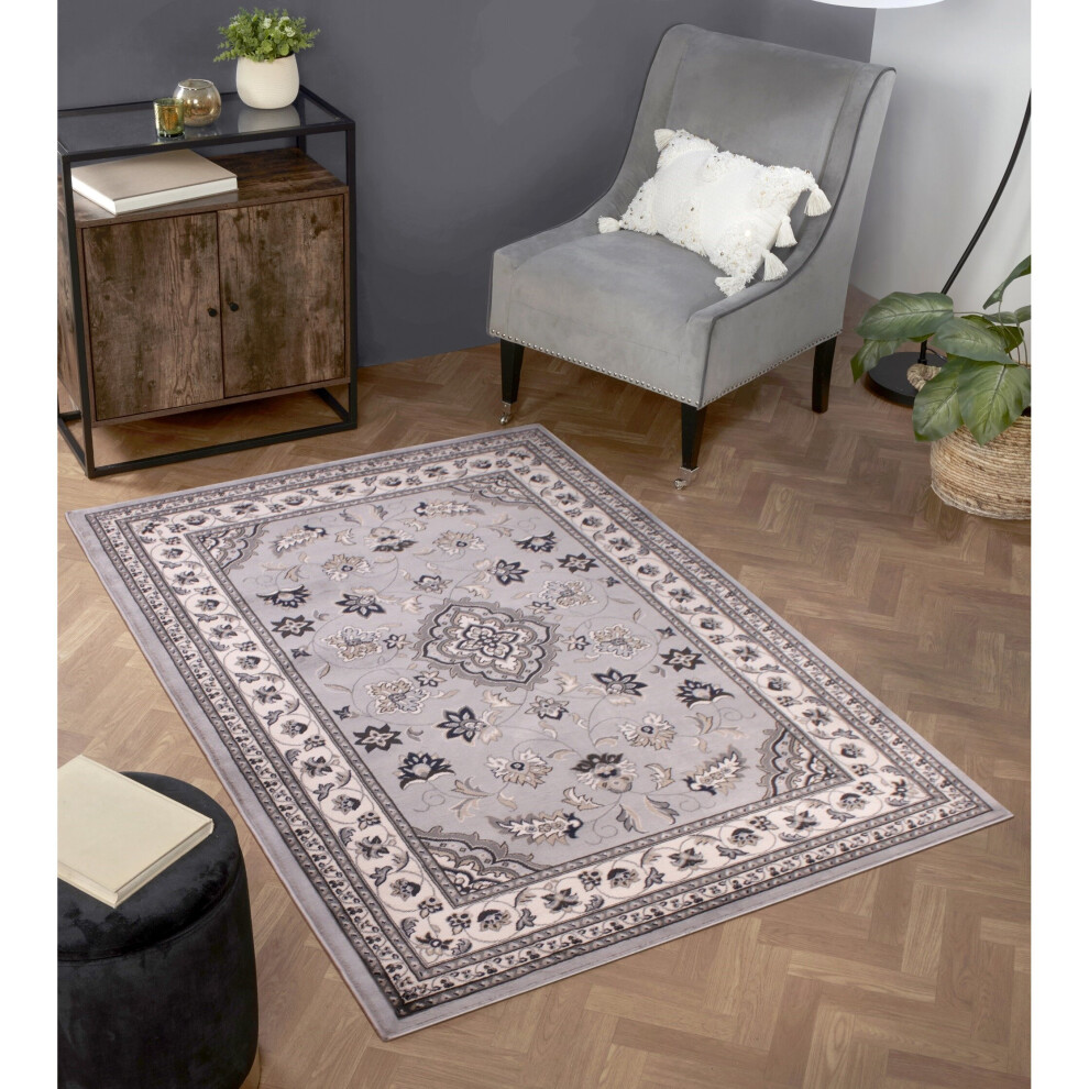 Traditional Sherborne (Grey, 160X230cm (5'3"X7'7")) Classic Oriental Rug
