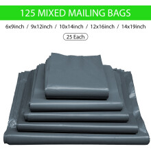 125 Mixed Plastic Mailing Postage Bags Strong Self Seal Postage Packaging Bag Parcels Packages