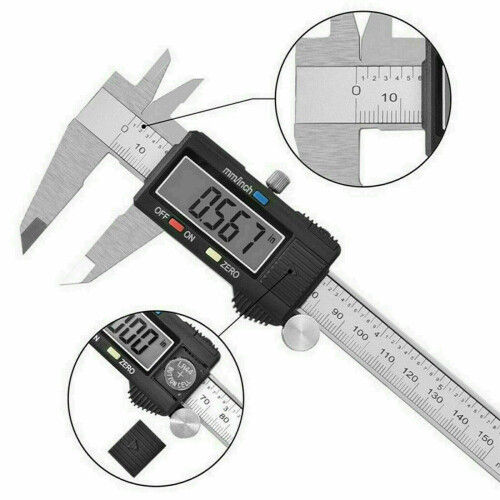 Digitaler Messschieber Mikrometer Messuhr Werkzeug 6 Zoll 150 mm Elektronisch 2