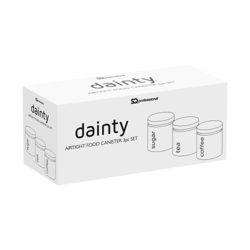 SQ Professional (Silkwhite) SQ Professional Dainty 3pc Kitchen Canister Set 2
