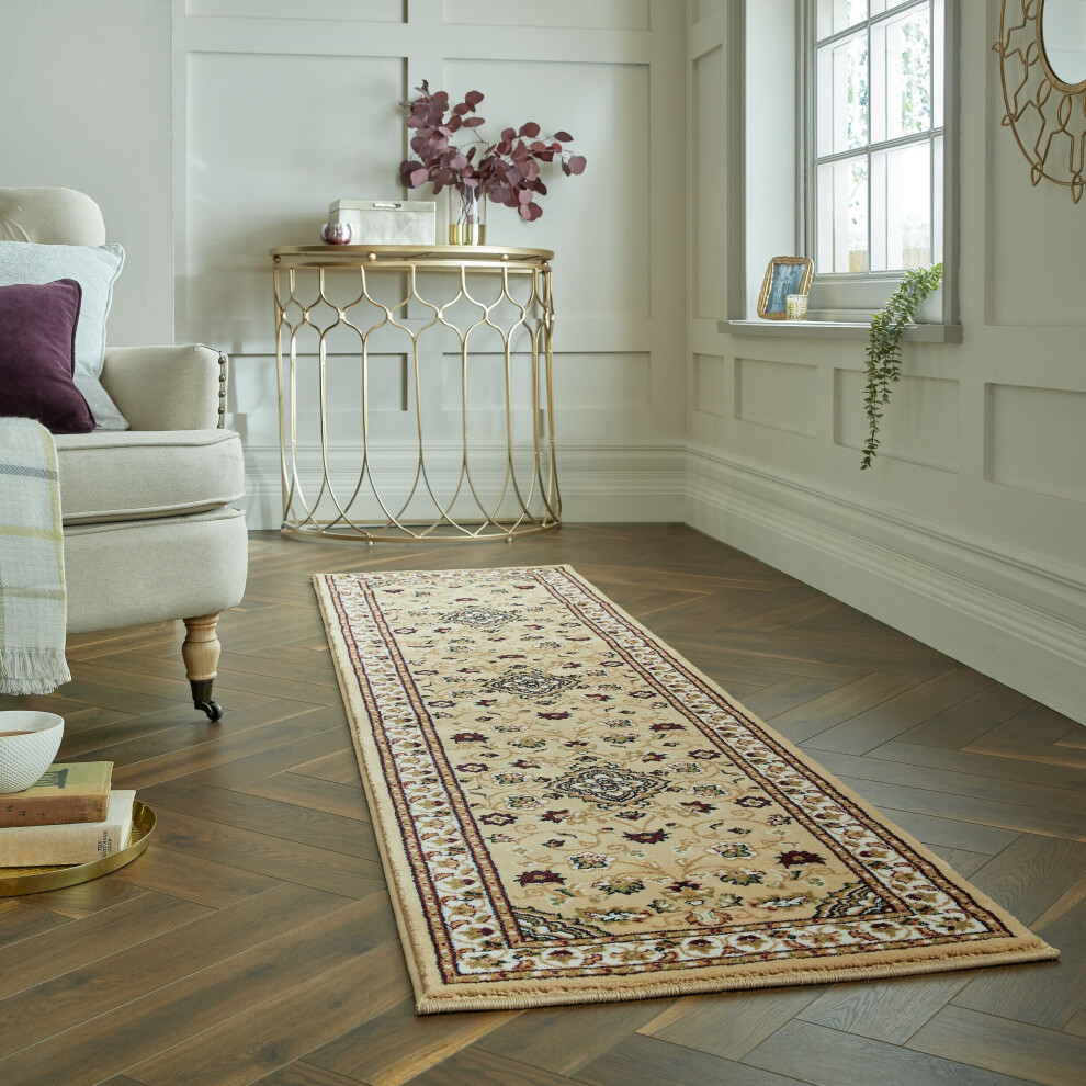 Traditional Sherborne (Beige, 66X230cm (2'5"X7'7") Runner) Classic Oriental Rug
