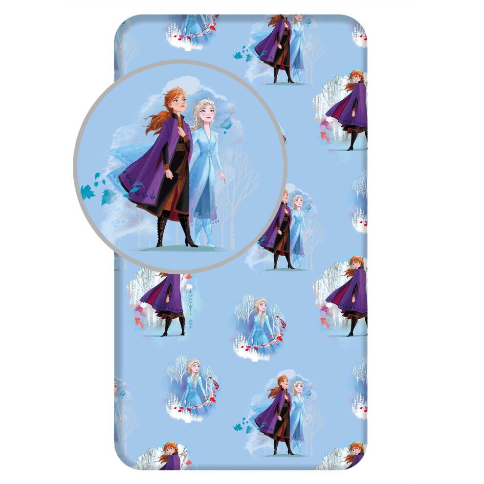 Disney Frozen 2 Single Fitted Sheet Blue