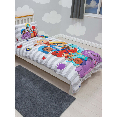 Dino Ranch Sticker Single Duvet Cover Set 1