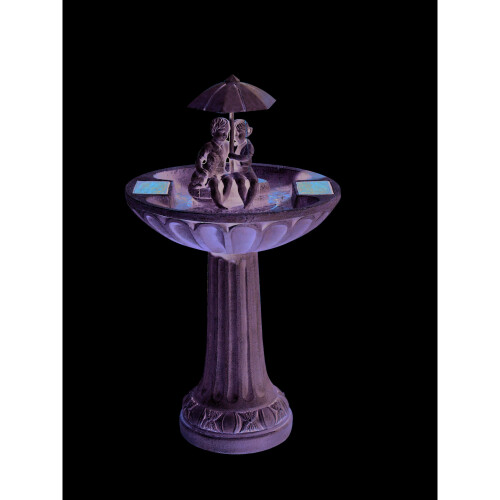 Smart Garden Products Solar Powered Umbrella Fountain Stone Effect Water Feature 1170420RL 1
