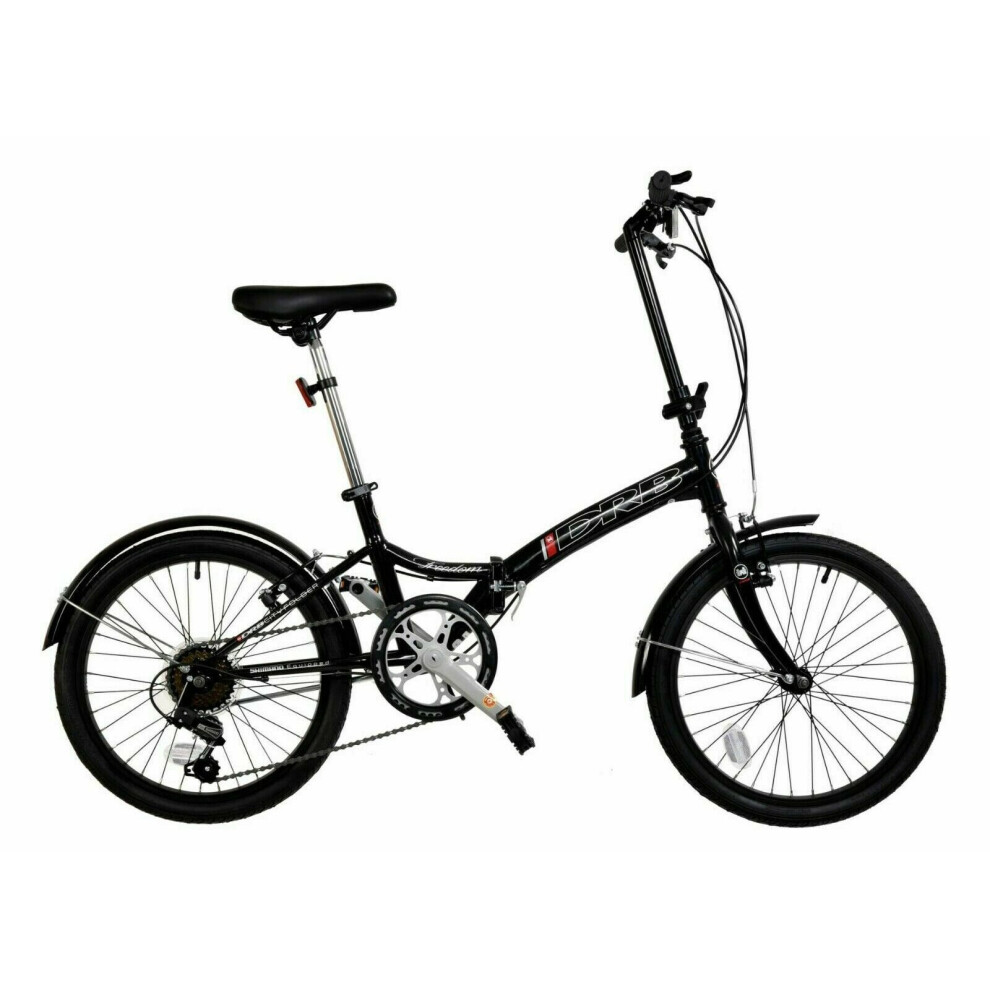 DRB Freedom Folding Commuter Bicycle 20 Wheel 6 Speed Black/White