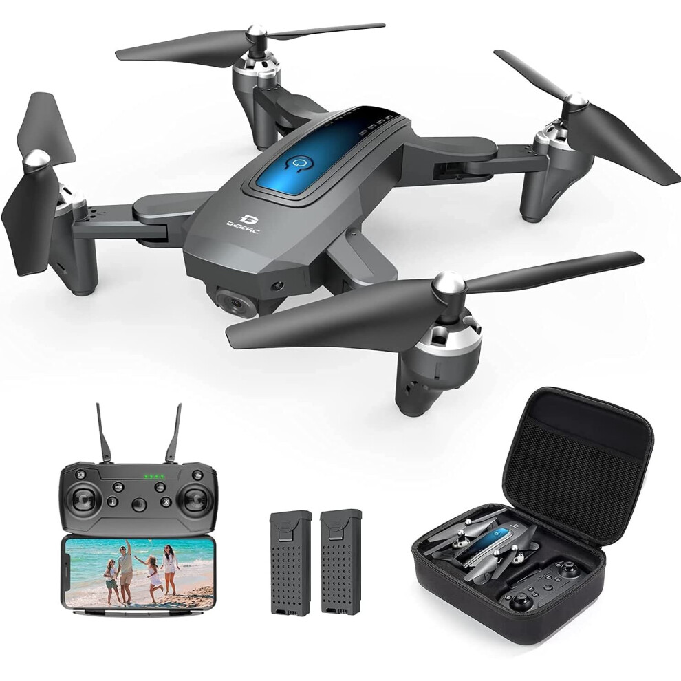 DEERC D10 Beginners Drone Camera with 2 Batteries and Carrying Case