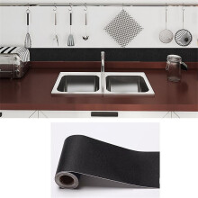 (Black) Home Decor 5M Self-Adhesive Baseboard Waterproof PVC Wall Skirting Border Tile
