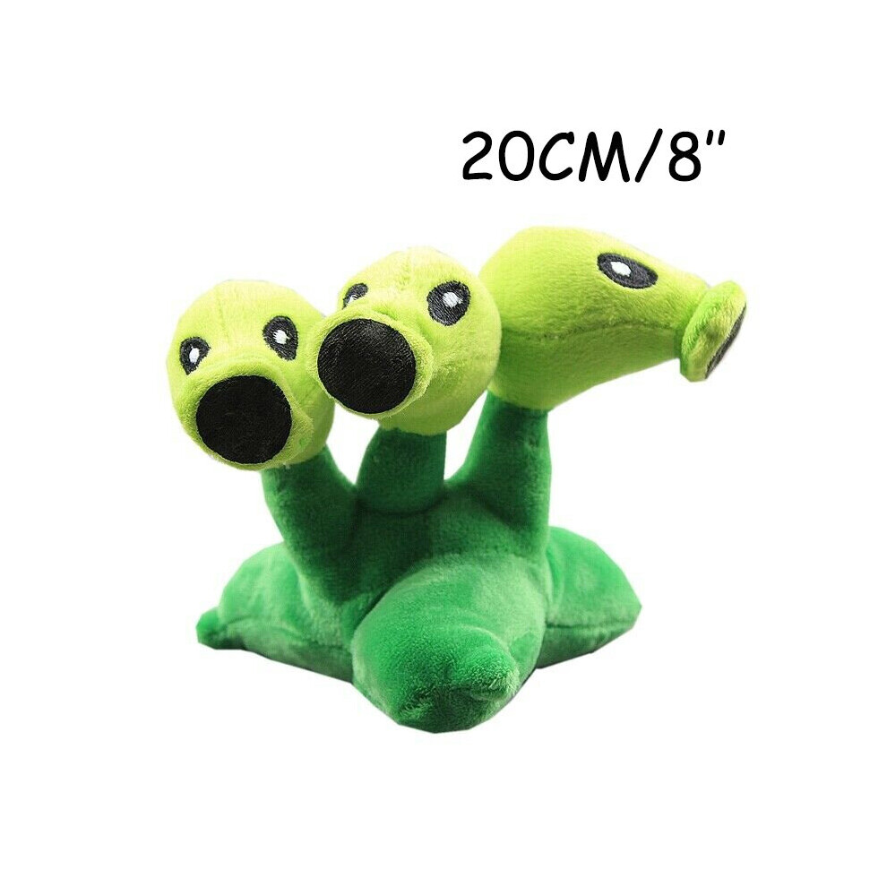 20CM Threepeater Plush Plants vs. Zombies Toys Stuffed Plushies Doll