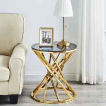 Gold Side Table Luxury Coffee Table Bedside Table