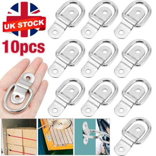 10Pcs Car Ring D-Rings Tie Down Load Anchor Point Trailer Forged Hooks on  OnBuy