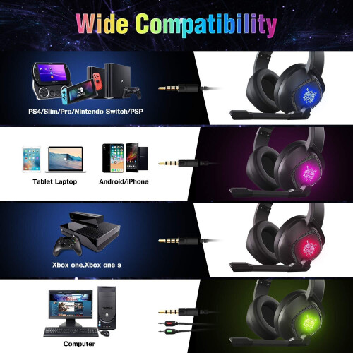 Gaming Headset Surround Stereo Headphones For PC/PS4/Xbox One/Switch 2