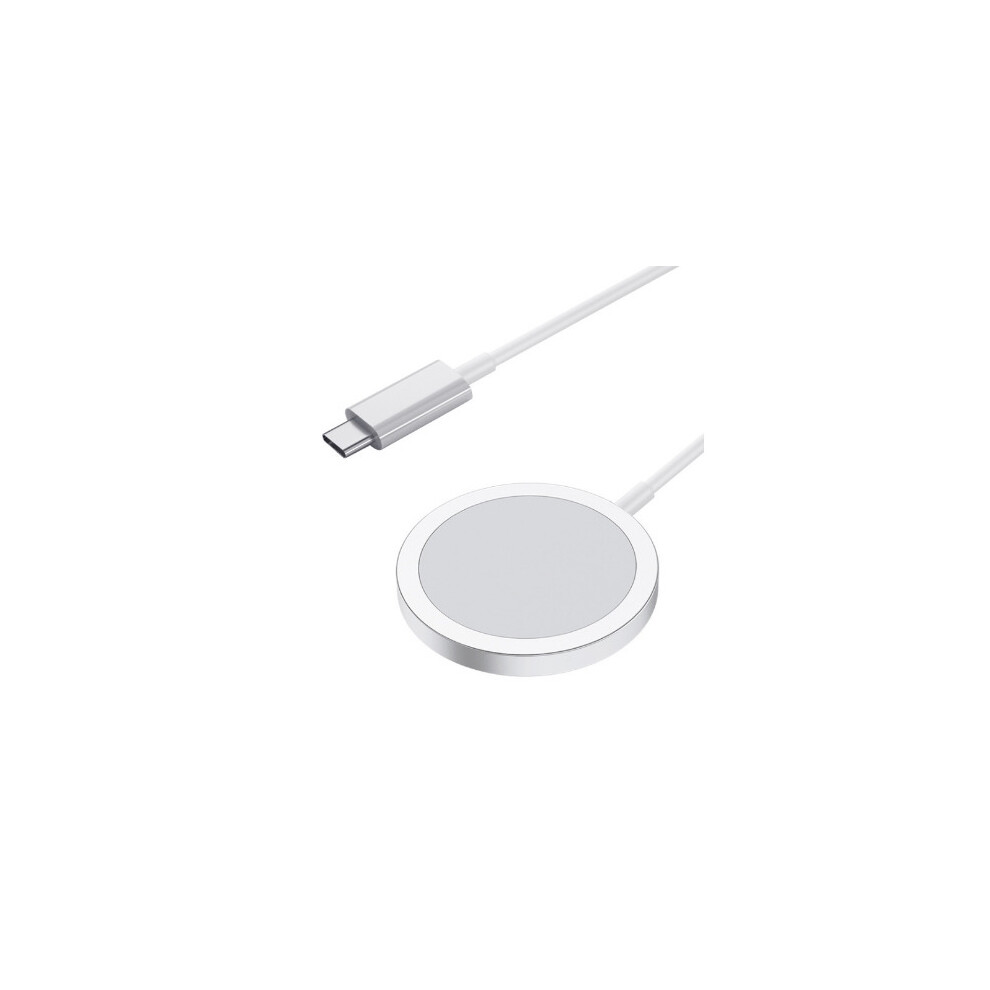 15W Magnetic Magsafe Fast Charging Protable Circle Charger Pad For Iphone12 White 699346572830