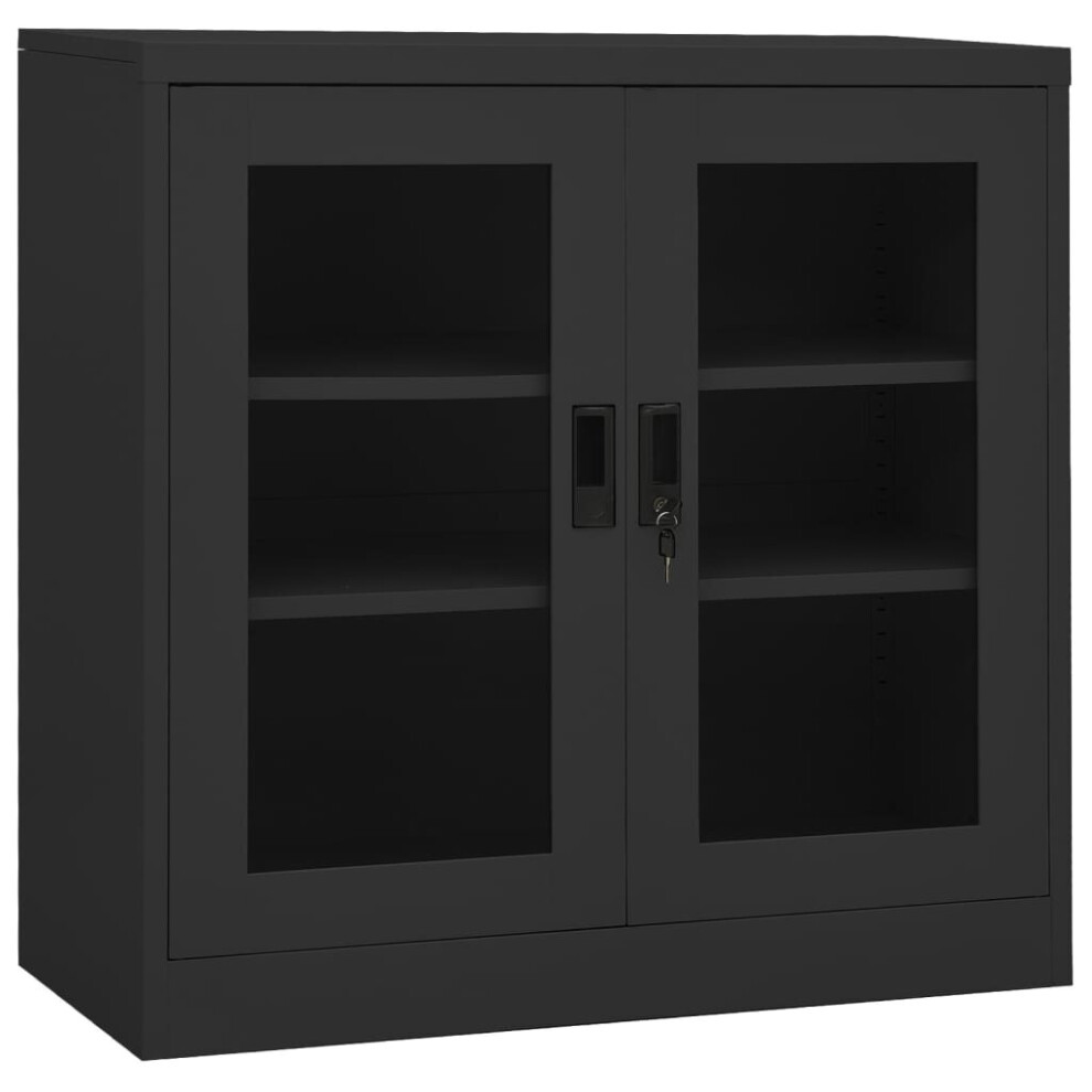 vidaXL Office Cabinet Anthracite Steel Home Filing File Storage Cabinet Locker