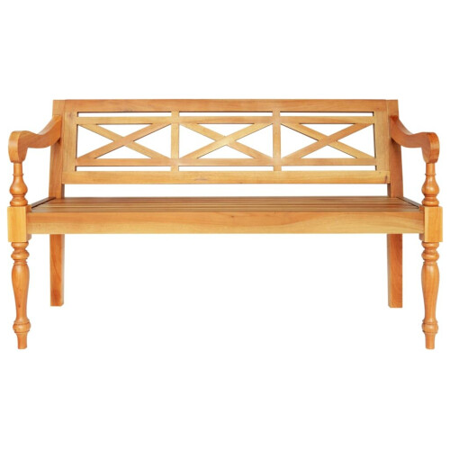 VidaXL vidaXL Solid Mahogany Wood Batavia Bench Light Brown Hallway Decor Seating 1