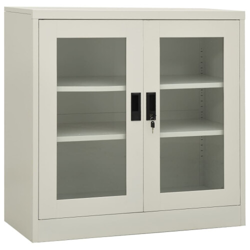 VidaXL vidaXL Büroschrank Hellgrau 90x40x90 cm Stahl