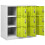 VidaXL vidaXL Locker Cabinet Light Grey and Green Steel Office School Storage Cabinet 6