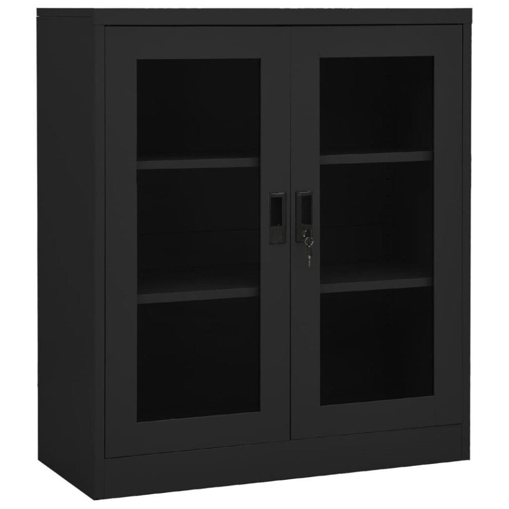 Vidaxl Office Cabinet Anthracite Steel Home Filing File Storage Cabinet Locker