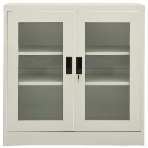 VidaXL vidaXL Büroschrank Hellgrau 90x40x90 cm Stahl 1