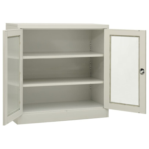 VidaXL vidaXL Büroschrank Hellgrau 90x40x90 cm Stahl 2