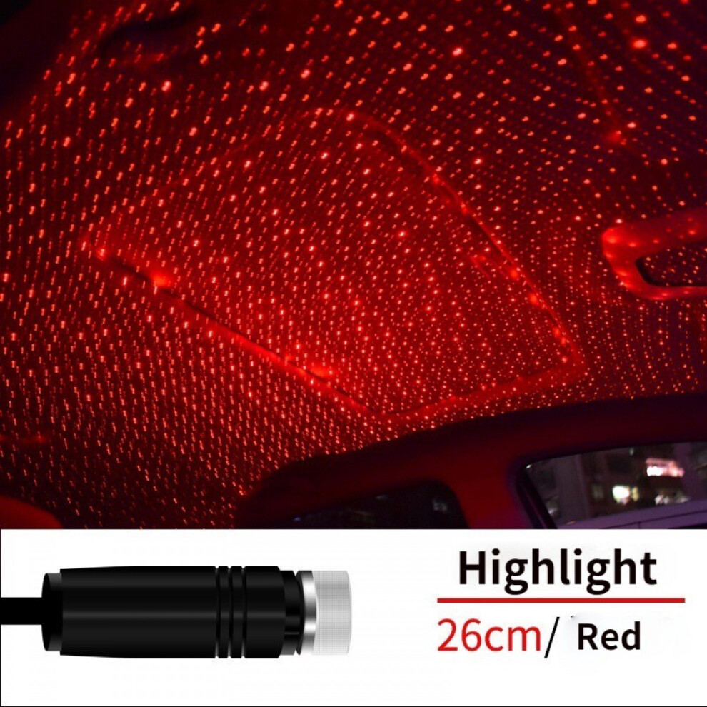 (26Cm ) Usb Car Star Led Lamp Star Night Laser Red/Blue/Light 785957384297