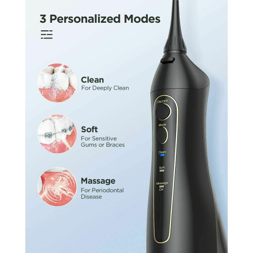 Fairywill Water Flosser Teeth Cleaner Cordless 8 Replacement Nozzles 2