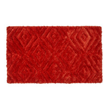 (Orange) Ikat Pattern Bath Mat