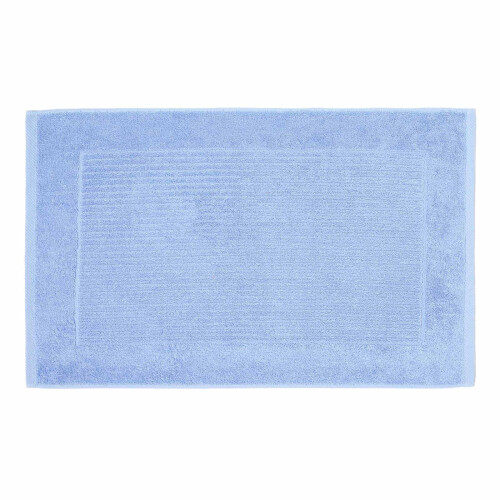 Homescapes (Light Blue) Imperial Plain Cotton Bath Mat 1