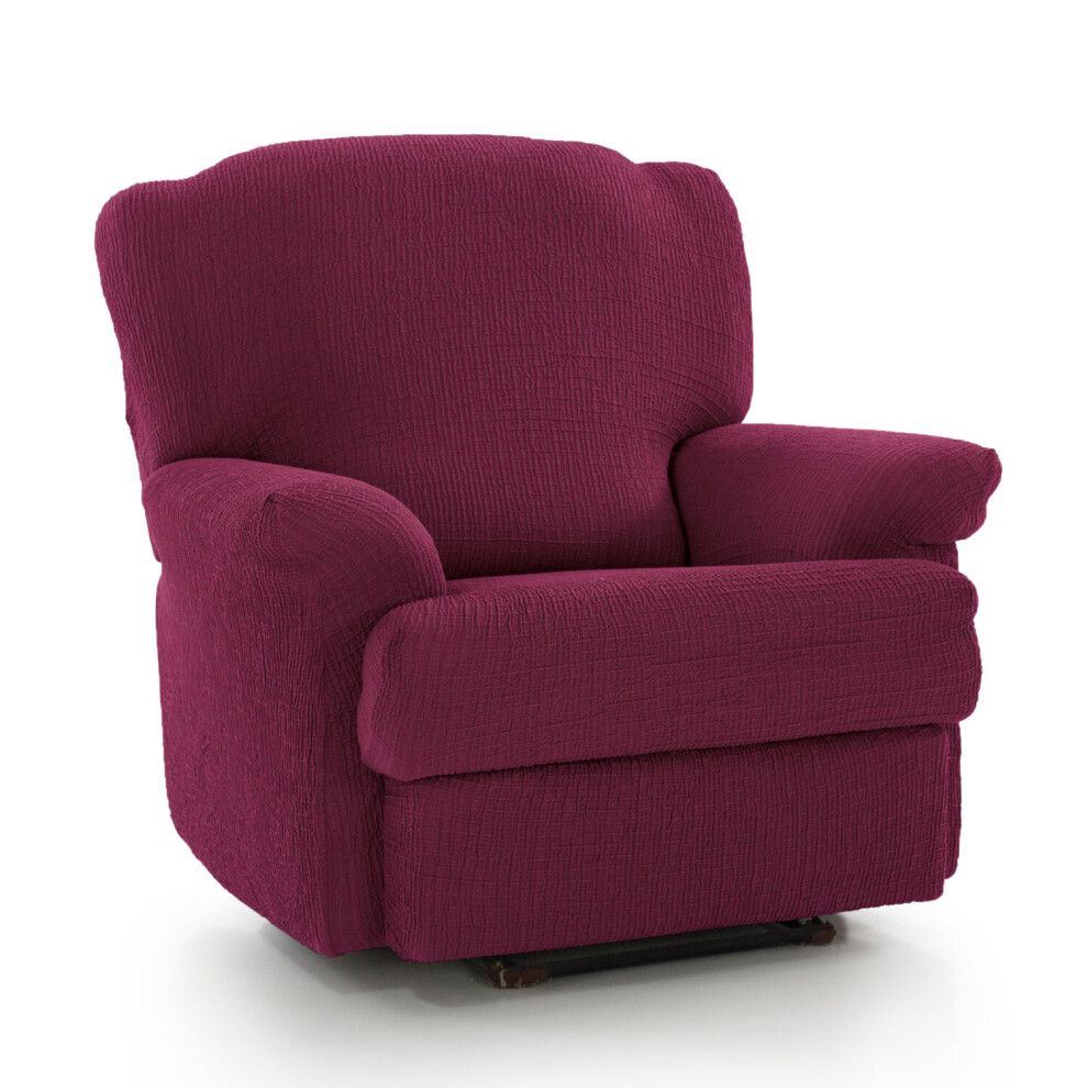 (Recliner Armchair measuring 70 cm to 110 cm, Purple) Luxury Clare Armchair Cover Multi-Stretch Slipcover Protector