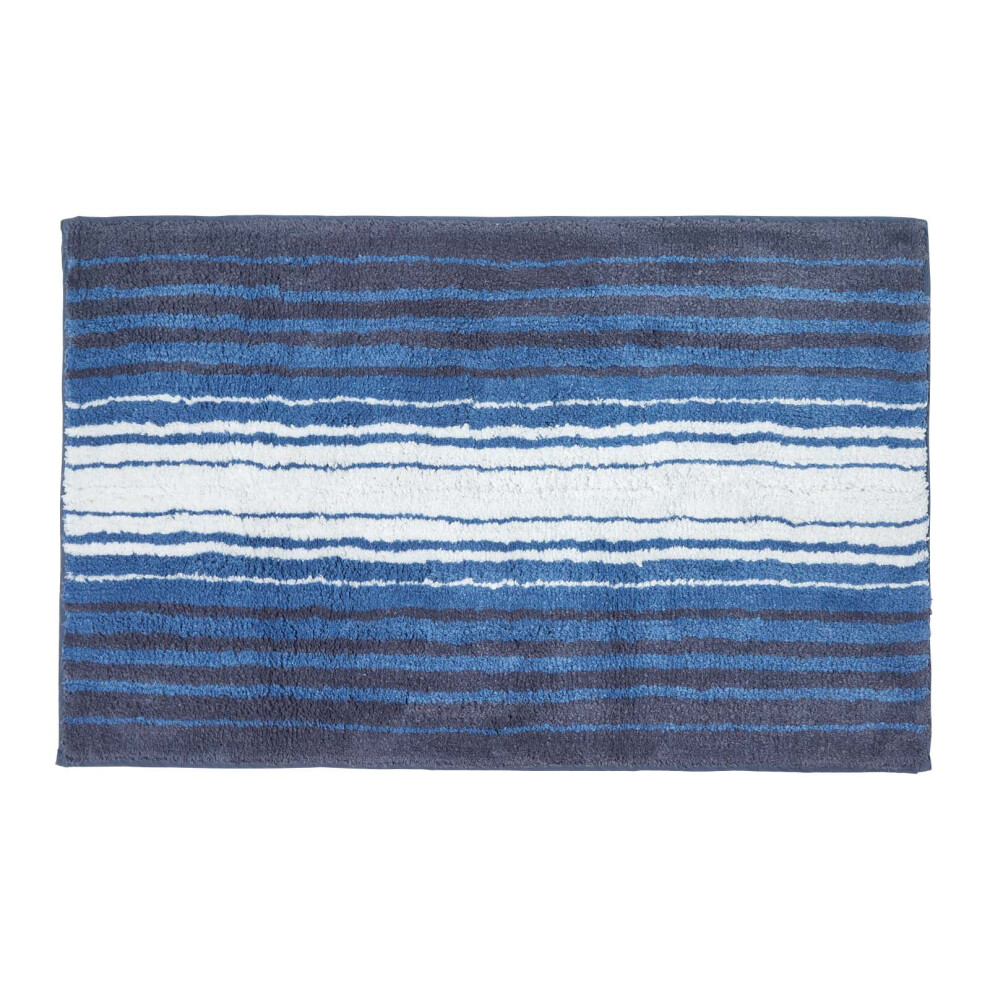 (Blue & White) Stripe Cotton Bath Mat-image-OPC-P8SCNGJ-NEW