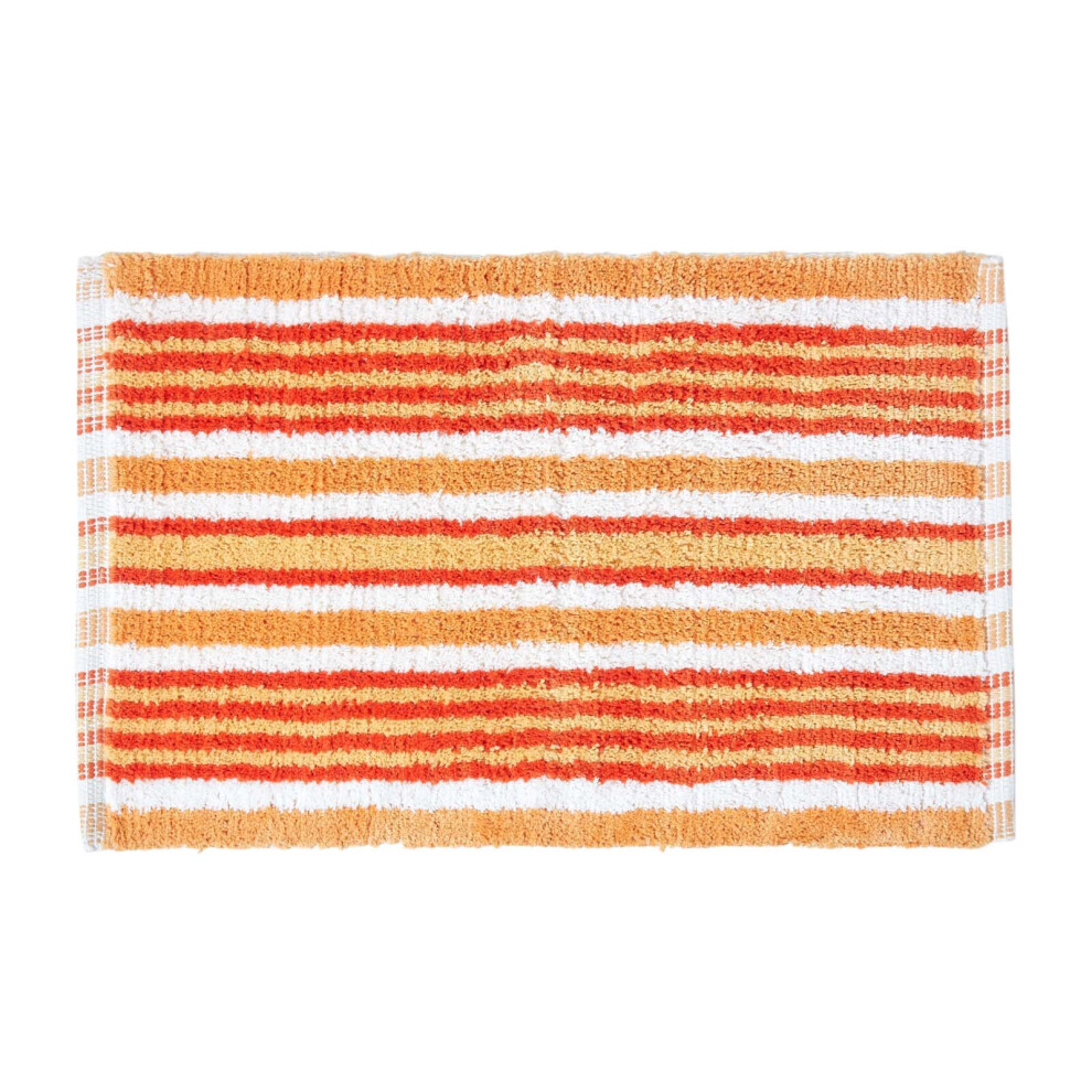 Handloomed Striped Cotton Bath Mat