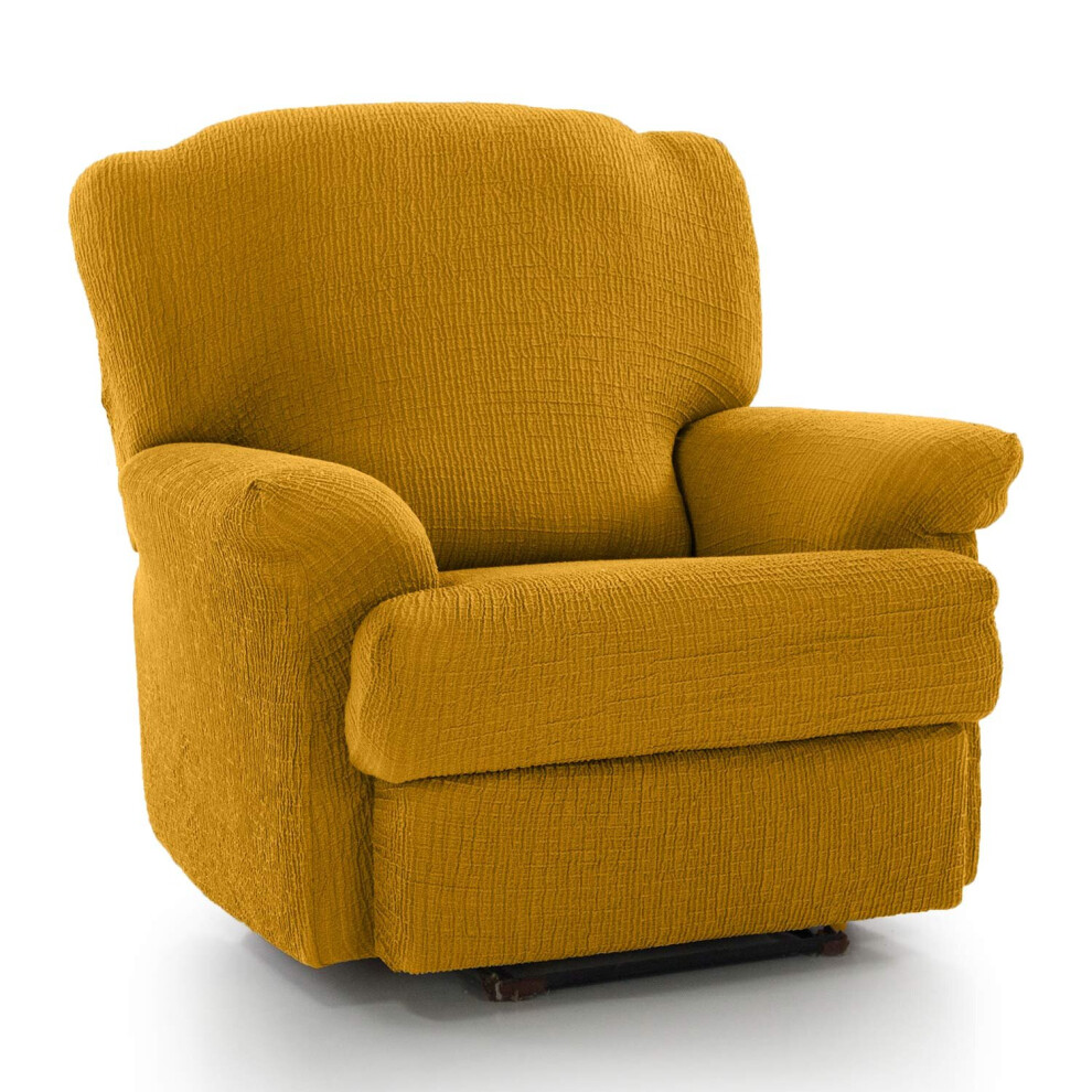 Homescapes (Mustard) Recliner Seat 'Iris' Armchair Cover Elasticated Slipcover Protector
