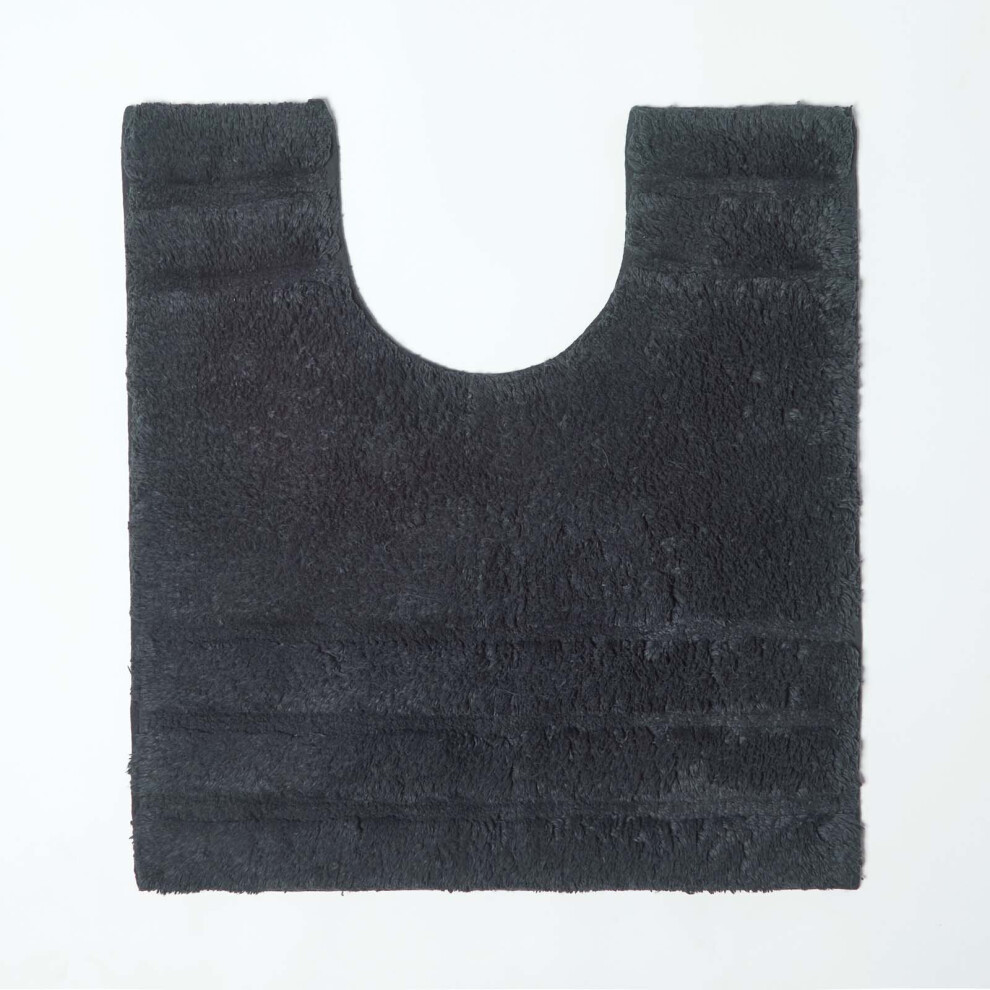 Homescapes (, Pedestal Mat) Spa Supreme Luxury Bath Mat Black