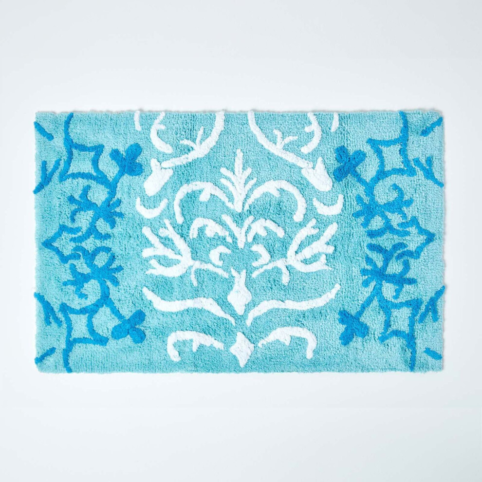 Damask Cotton Bath Mat